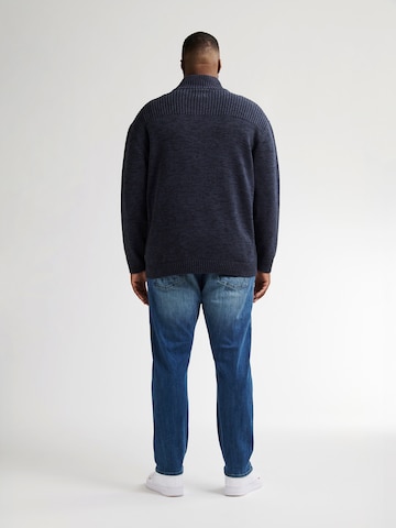 Petrol Industries Knit cardigan in Blue