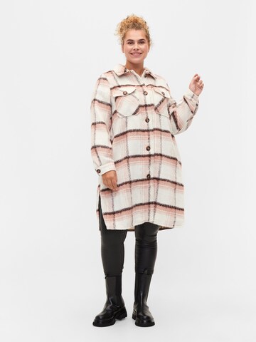 Zizzi Between-Seasons Coat 'MCOPENHAGEN' in White