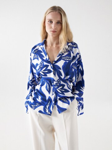 Salsa Jeans Blouse in Blauw: voorkant