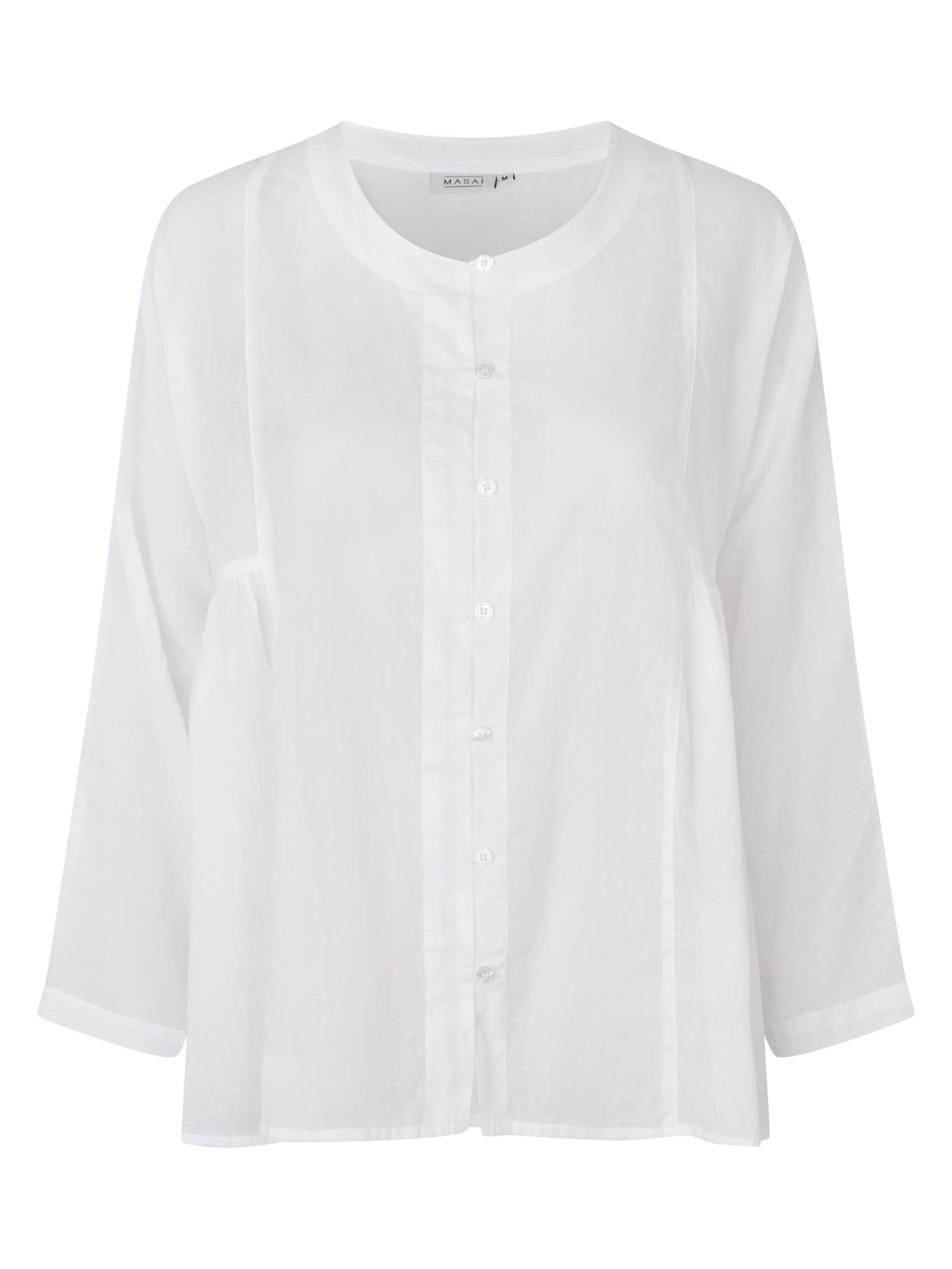 Masai Shirt in Wit: voorkant