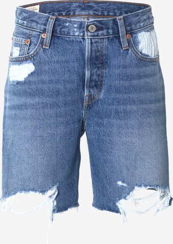 LEVI'S ® Jeans '501 90s Short' in Blauw: voorkant