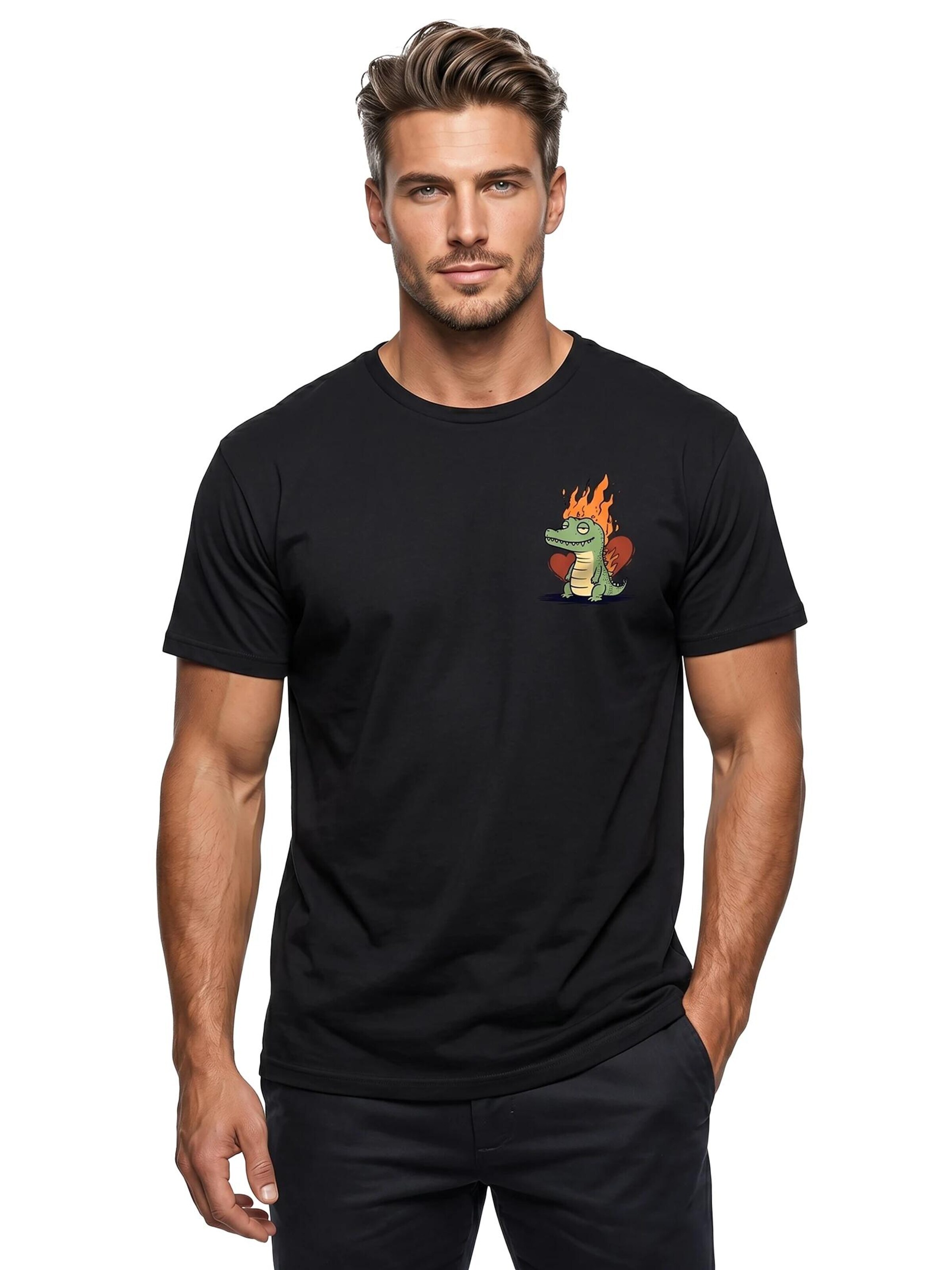 MAKAYA Shirt 'Krokodil' in Black