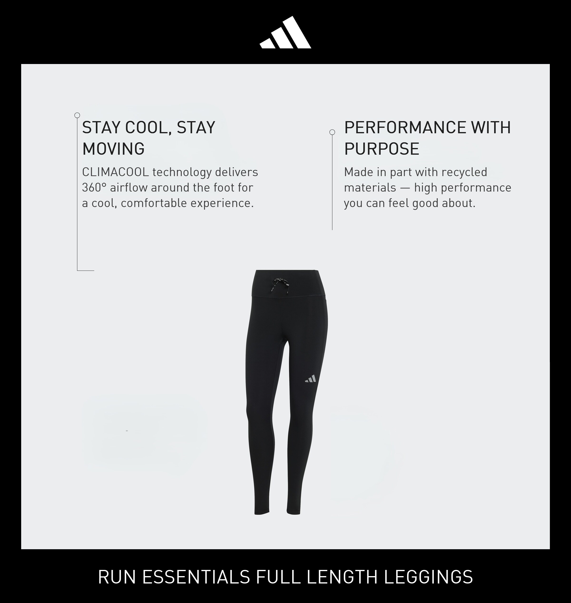 ADIDAS PERFORMANCE Skinny Sportbyxa 'Essentials' i svart