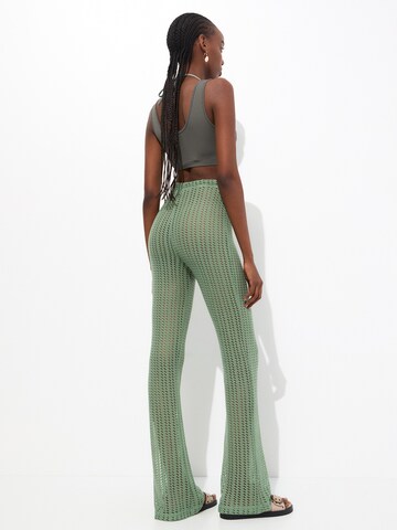 Pull&Bear Flared Pants in Green