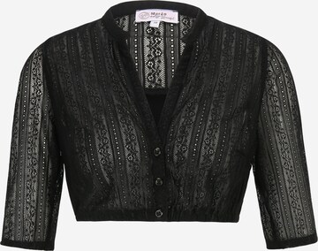 Blouse folklorique 'Linda' MARJO en noir : devant