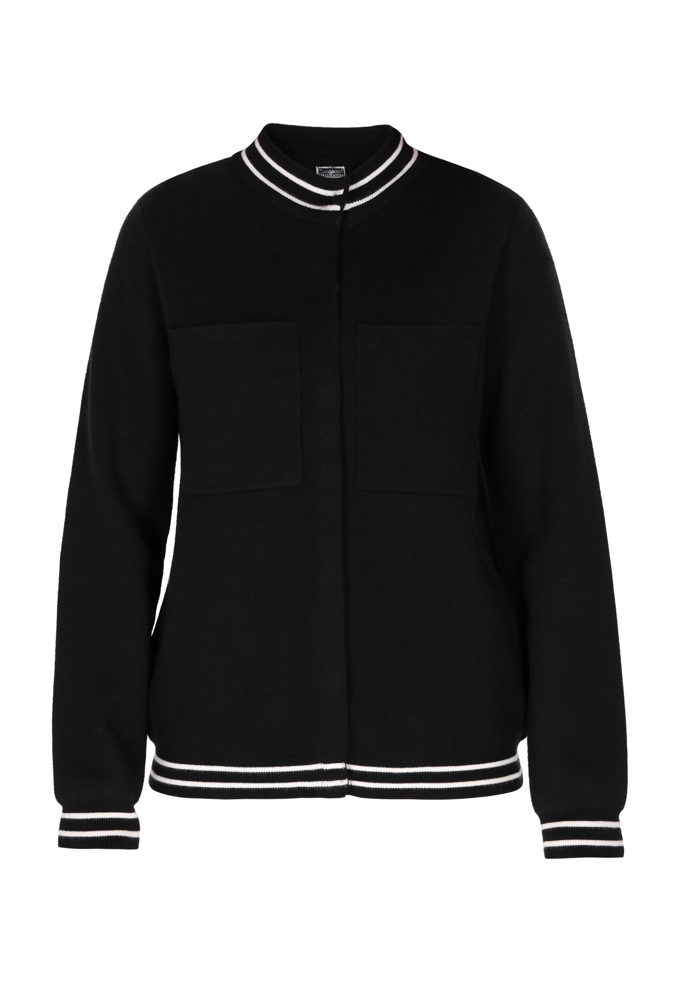 DreiMaster Maritim Strickjacke in Schwarz: Vorderseite