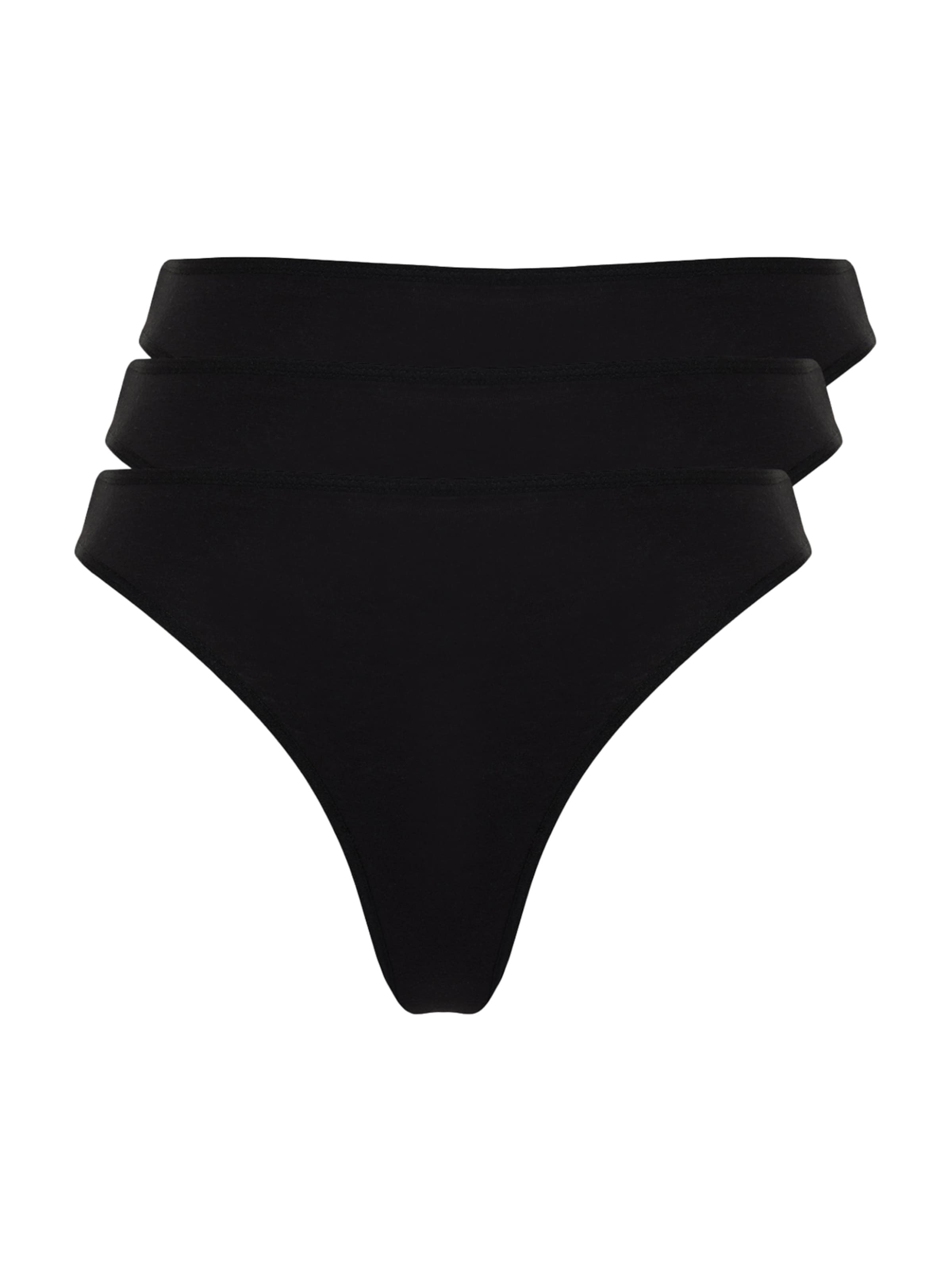 Trendyol Curve String in Zwart: voorkant