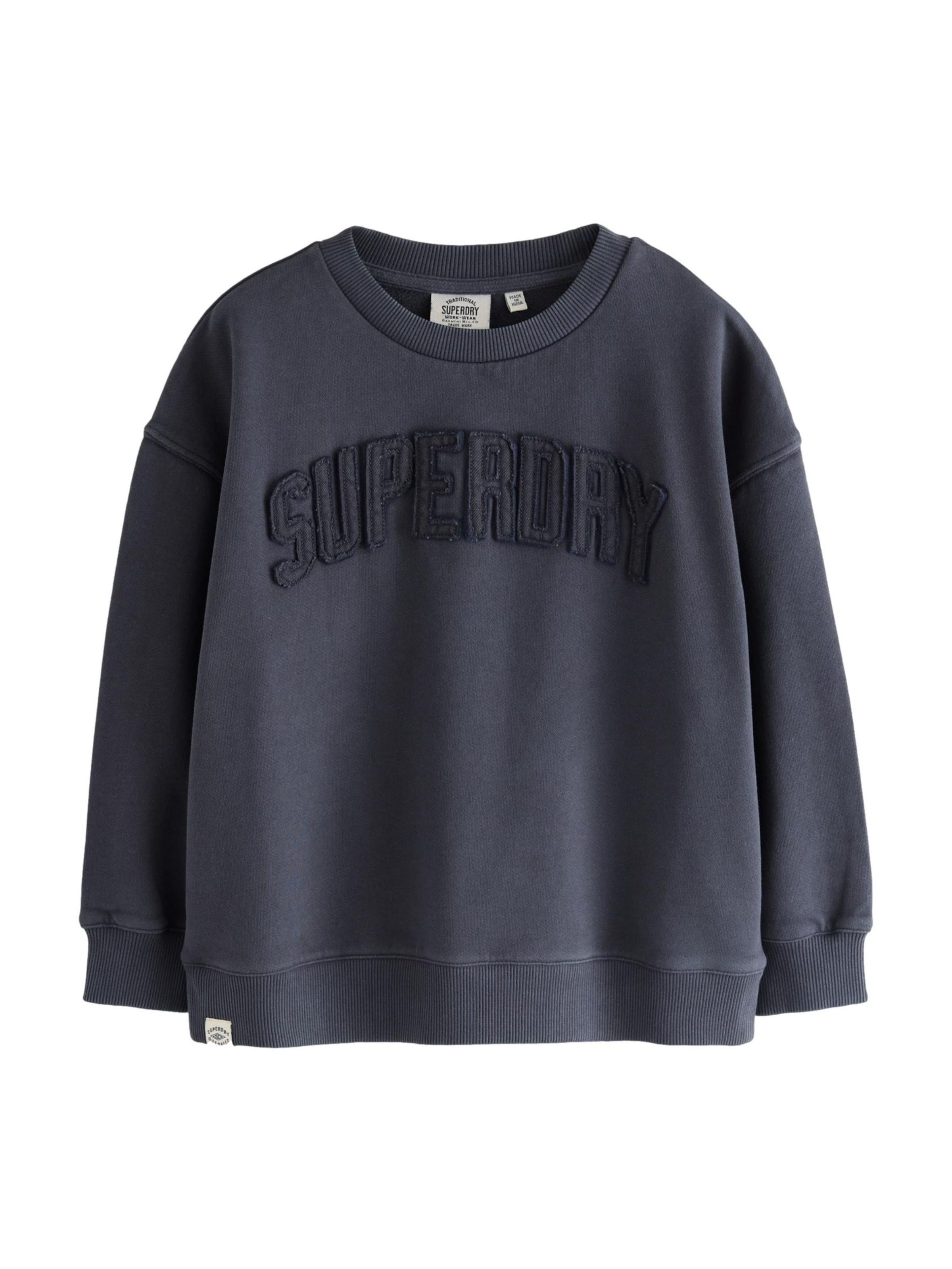 Superdry Collegepaita värissä harmaa: etupuoli