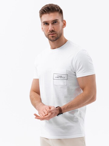 Ombre Shirt 'S1742' in Wit: voorkant