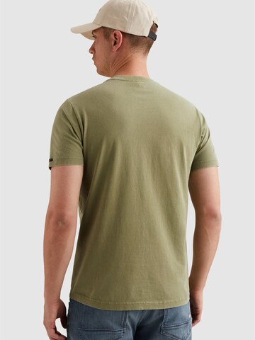 PME Legend Shirt 'T-shirt in a cotton blend with garment-dye wash' in Groen