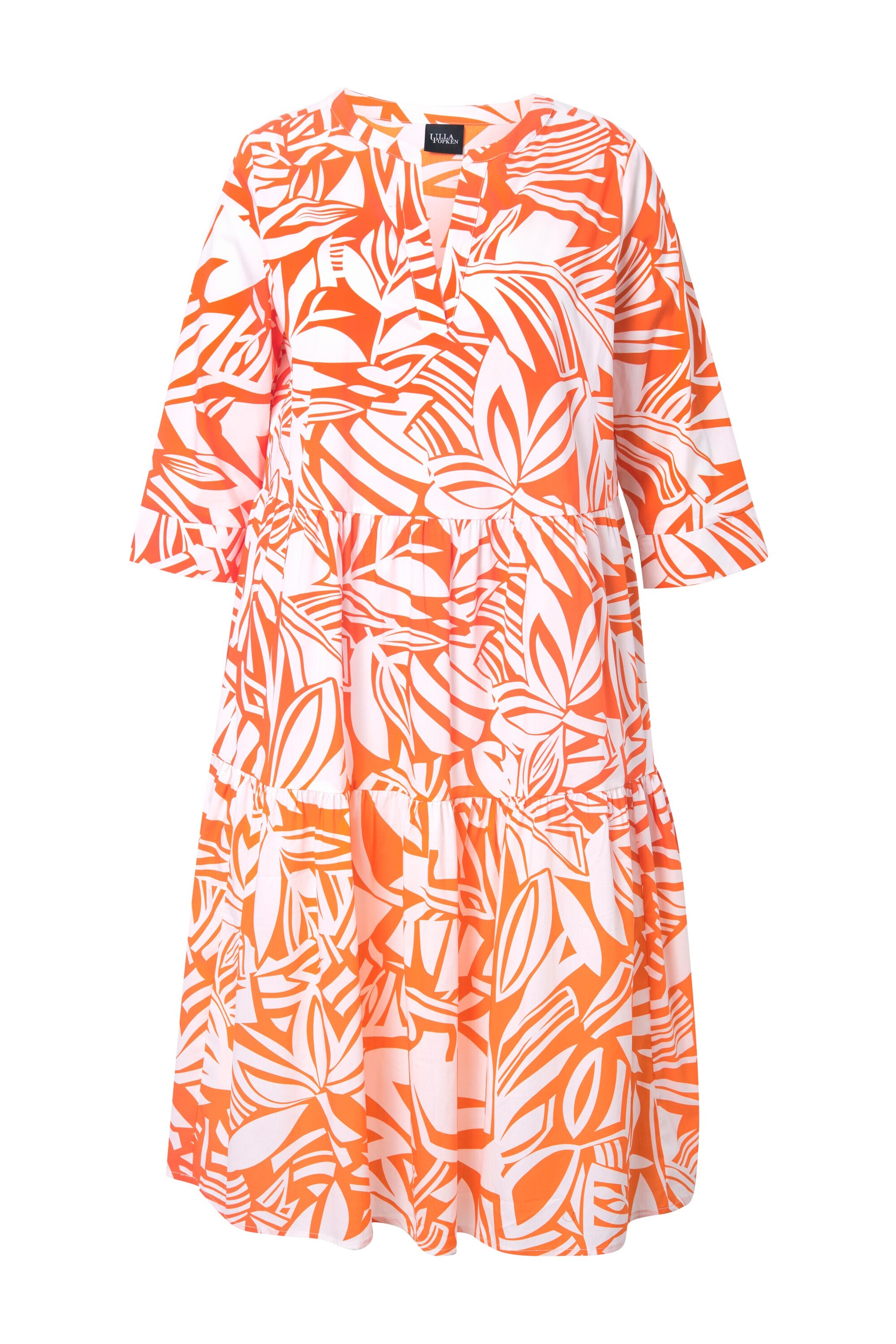 Ulla Popken Jurk in Oranje: voorkant