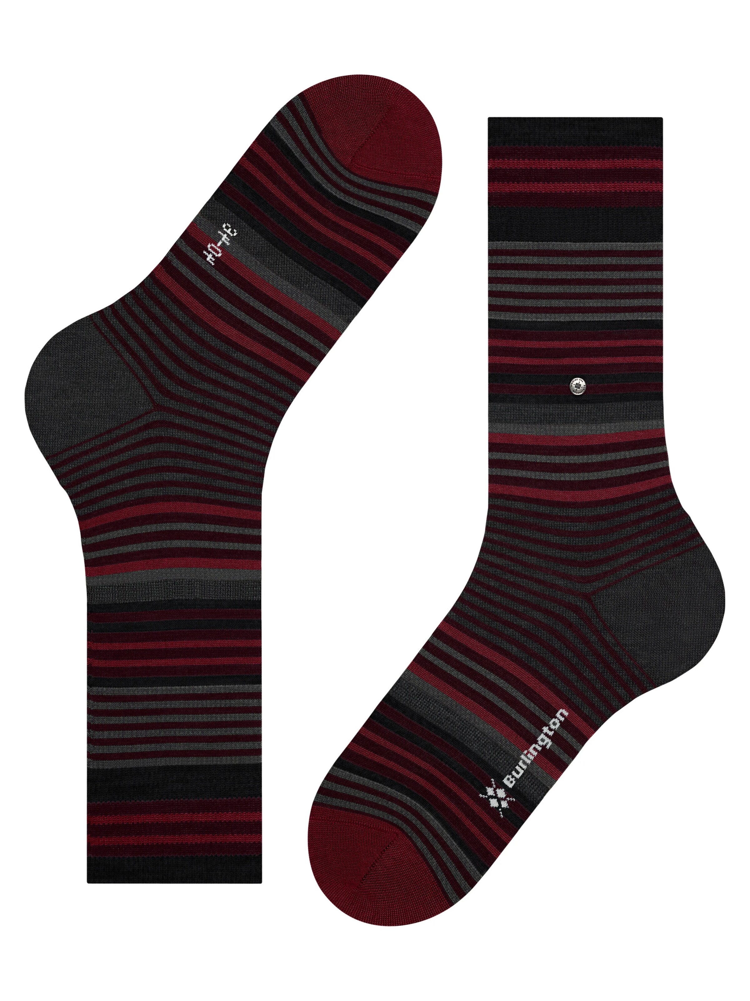 BURLINGTON Socks 'Stripe' in Red