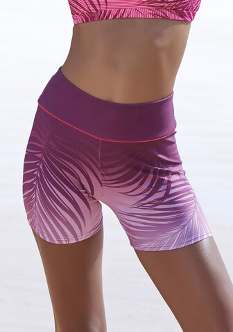 LASCANA ACTIVE Slimfit Športne hlače | vijolična barva: sprednja stran