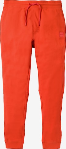 BOSS Orange Tapered Pants in Red: front