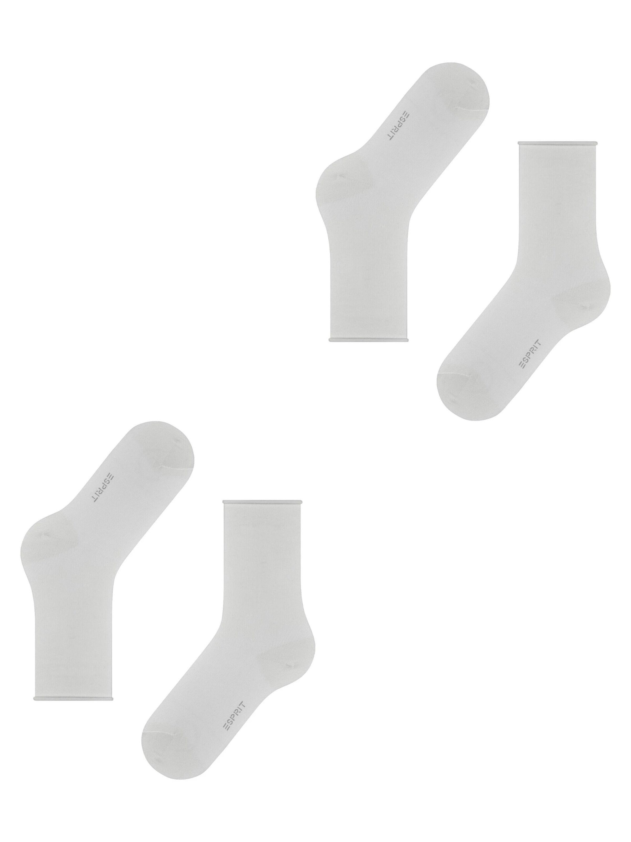 ESPRIT Socken 'Basic Pure 2-Pack'‌‌‌ in Weiß