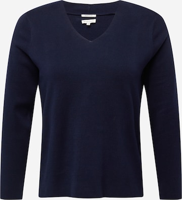 Tom Tailor Women + Trui in Blauw: voorkant