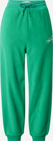 Tommy Jeans Tapered Pants in Green: front
