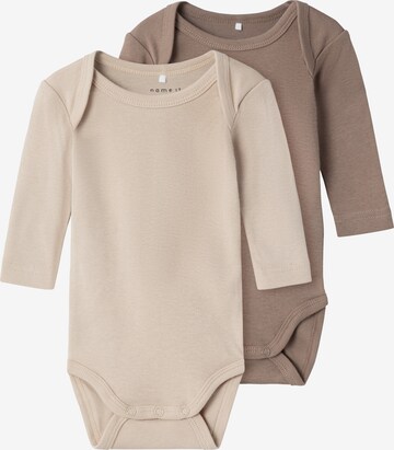 Tutina / body per bambino di NAME IT in beige: frontale