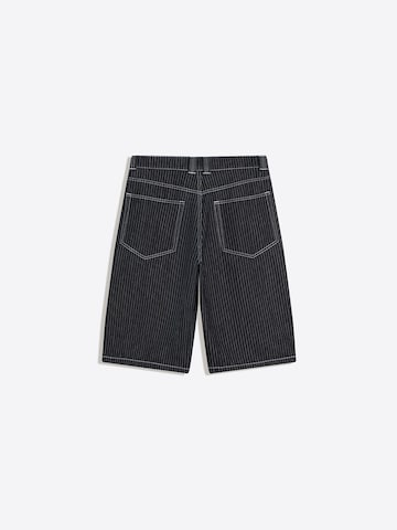 Bershka Voľný strih Džínsy - Modrá