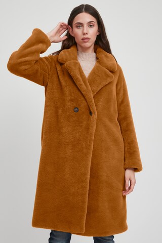 ICHI Winter Coat 'HAYA' in Brown: front