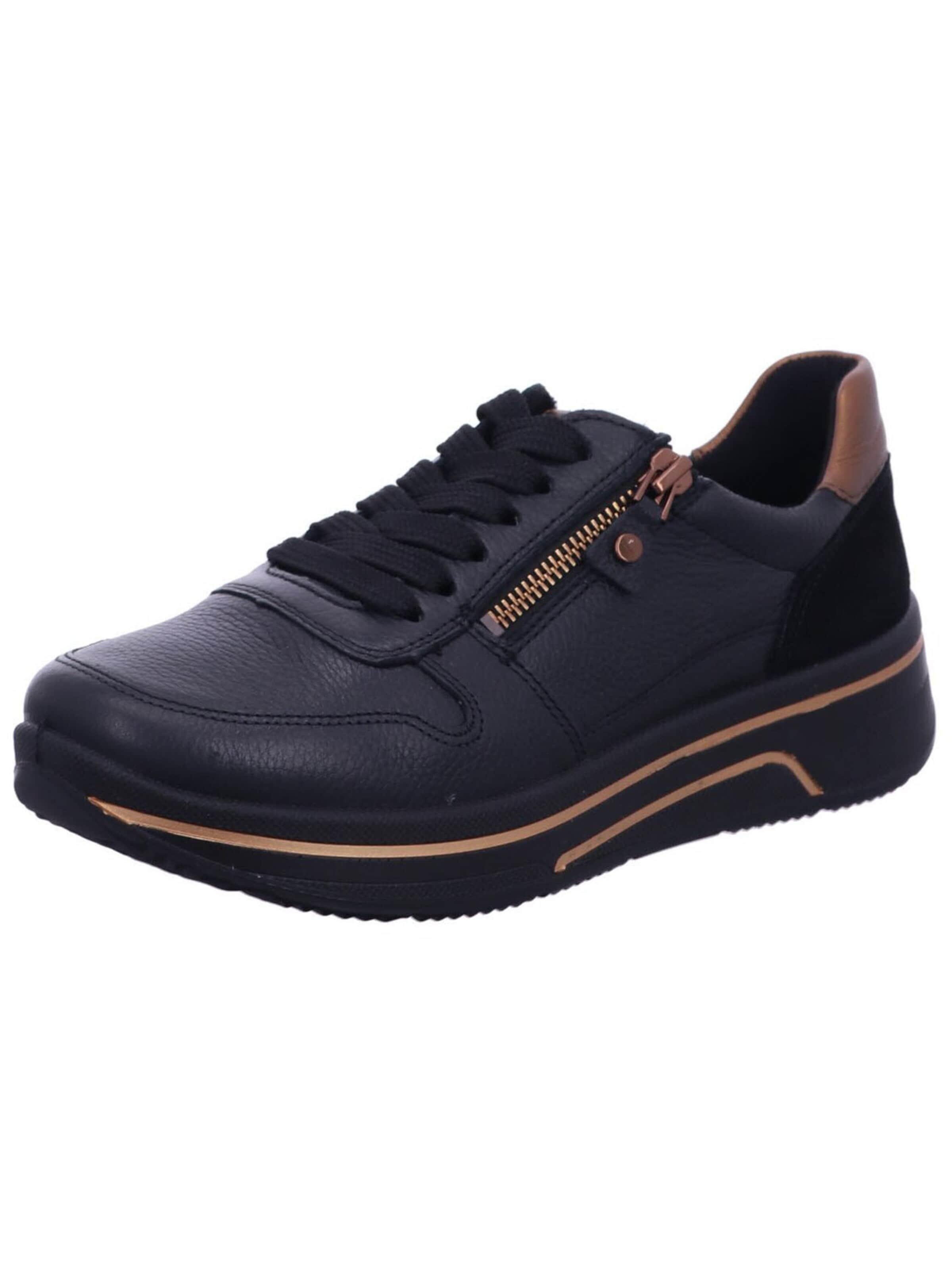 ARA Låg sneaker 'Sneaker Low Damen 12-27540 01 Echtleder in schwarz' i svart: framsida