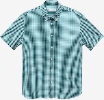 MANGO MAN Button Up Shirt 'Vichyh-h' in Green: front