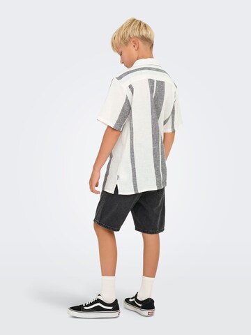Regular fit Camicia 'OSJCaiden' di Only & Sons Junior in bianco
