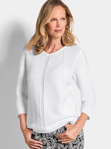 Pull-over Goldner en blanc : devant