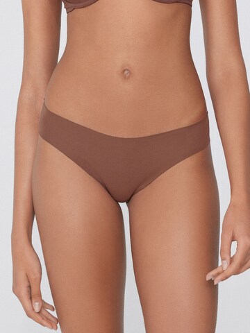 Tezenis Thong in Brown: front