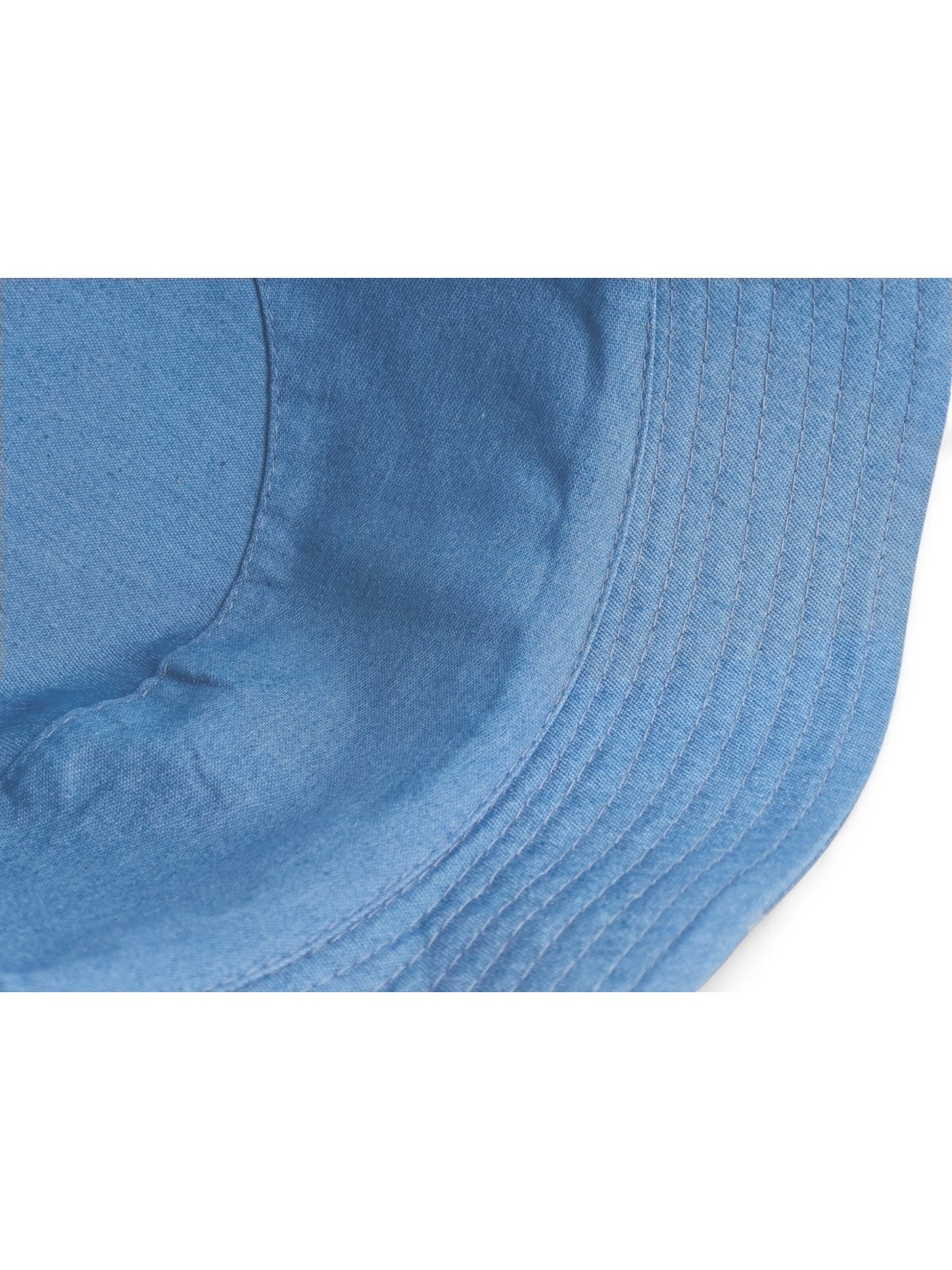 styleBREAKER Hat '2-in-1 Denim Fischerhut mit Leoparden Muster' in Blue
