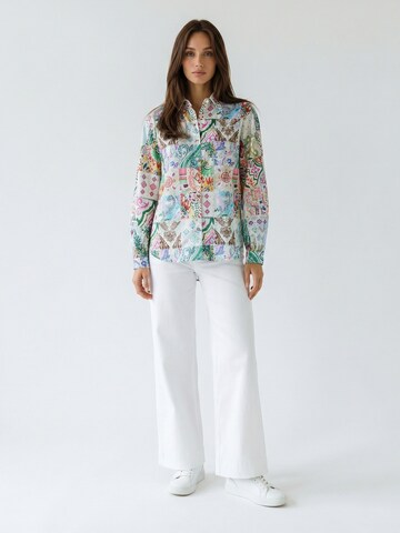 Chemisier 'June Silk Cotton Lurex Blouse' Introvertie VIENNA en mélange de couleurs