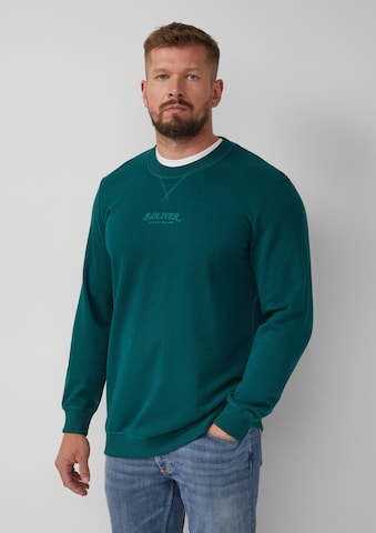 s.Oliver Sweatshirt in Groen: voorkant