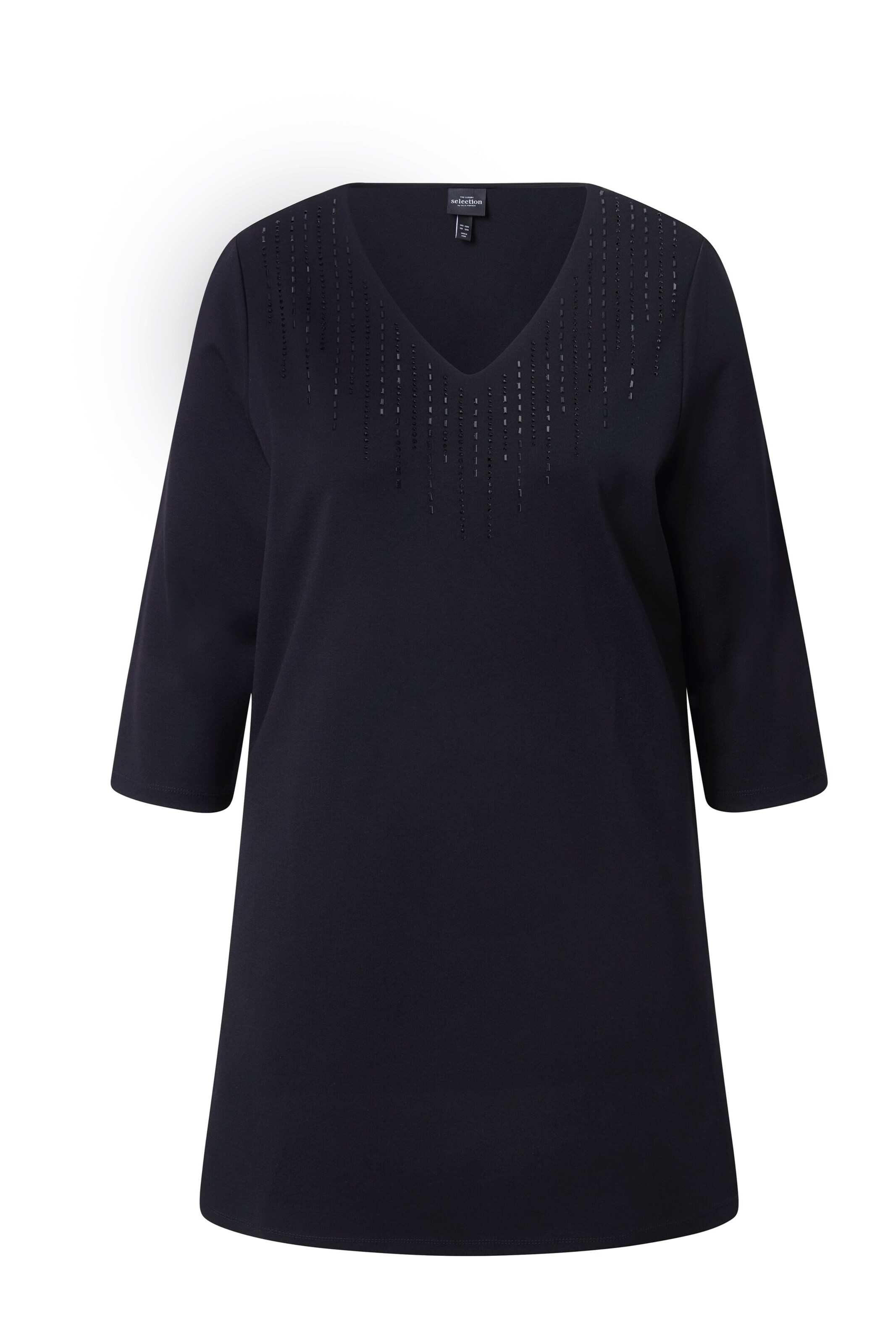 Ulla Popken Shirt in Zwart: voorkant