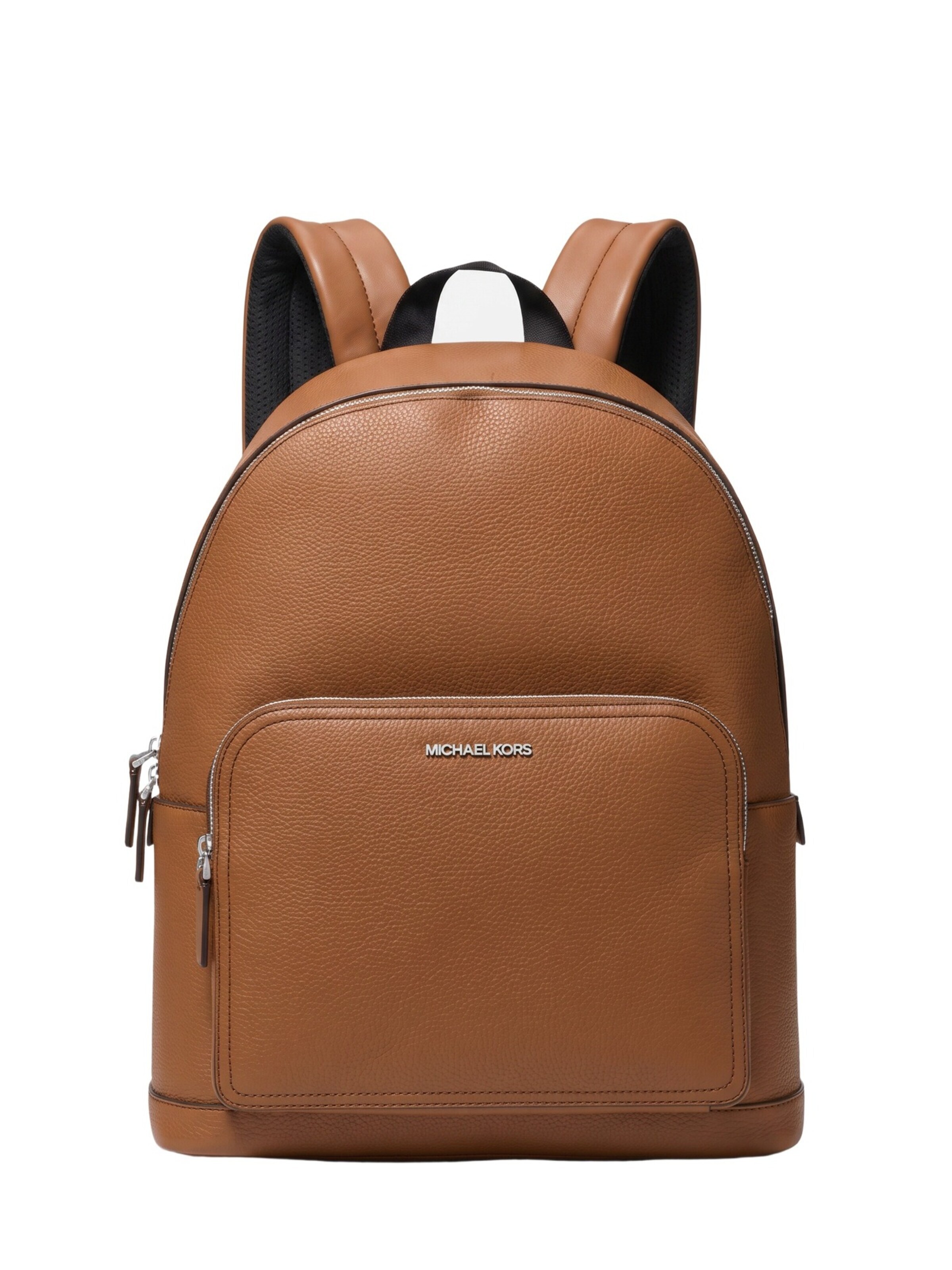 Zaino 'Zaino Michael Kors uomo pelle nera - Chiusura zip e tasca frontale' di Michael Kors in marrone: frontale