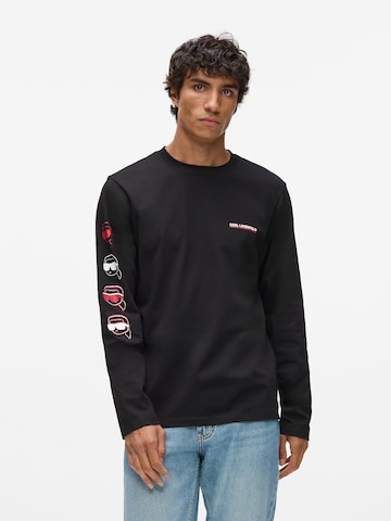 Karl Lagerfeld Póló ' IKON LONG-SLEEVED ' - fekete: elől