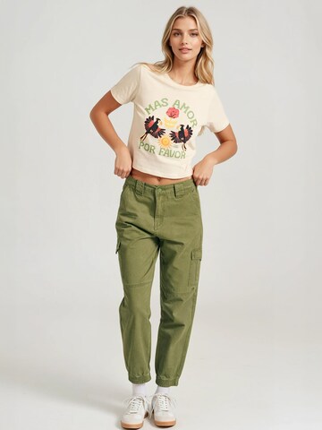 T-shirt Funky Buddha en beige