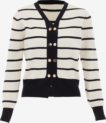 NAEMI Gebreid vest in Wit: voorkant