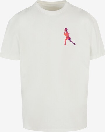 Merchcode Shirt 'Tennis Woman Silhouette' in Weiß: predná strana