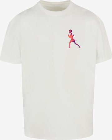 T-Shirt 'Tennis Woman Silhouette' Merchcode en blanc : devant