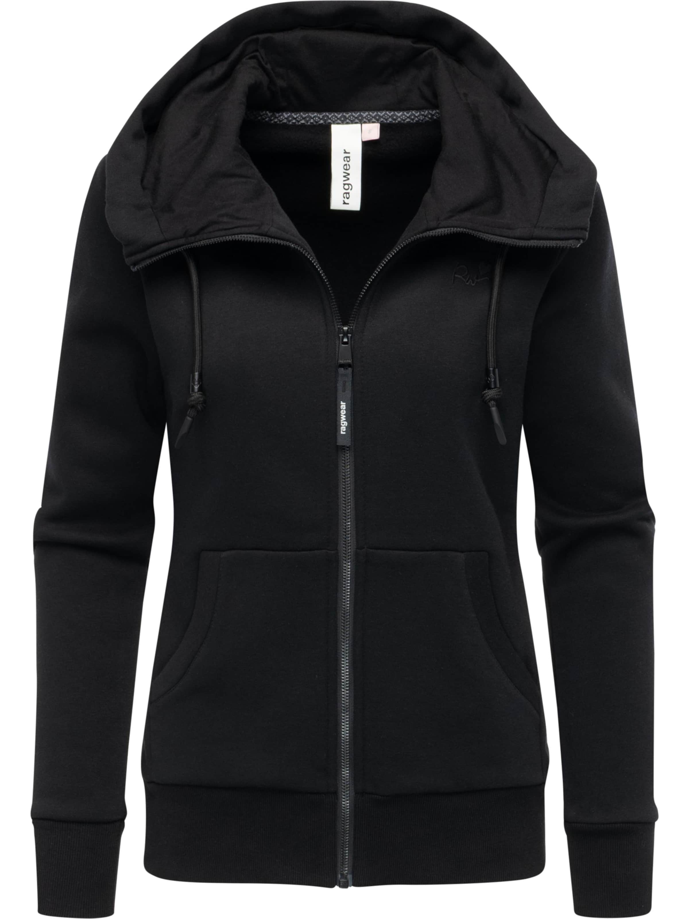 Ragwear Sweatvest 'Neskia' in Zwart: voorkant