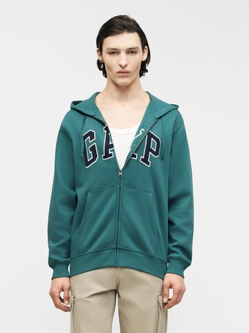 GAP Sweatvest 'HERITAGE' in Groen: voorkant