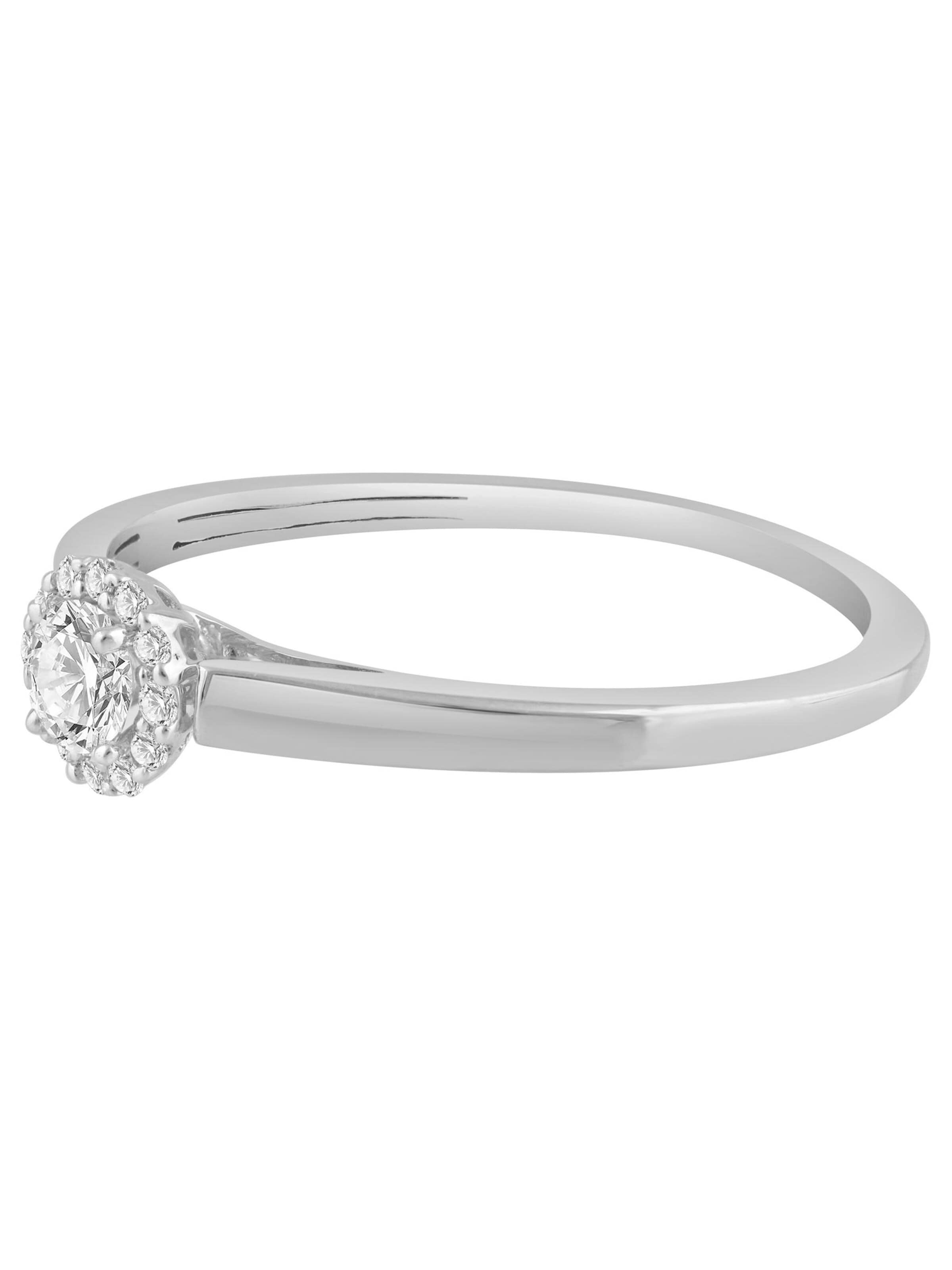 Diamant Exquis Ring 'Ring aus 585 Weißgold mit Diamant' in Silver