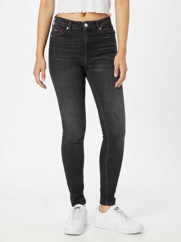 Skinny Jeans 'Nora' di Tommy Jeans in nero: frontale