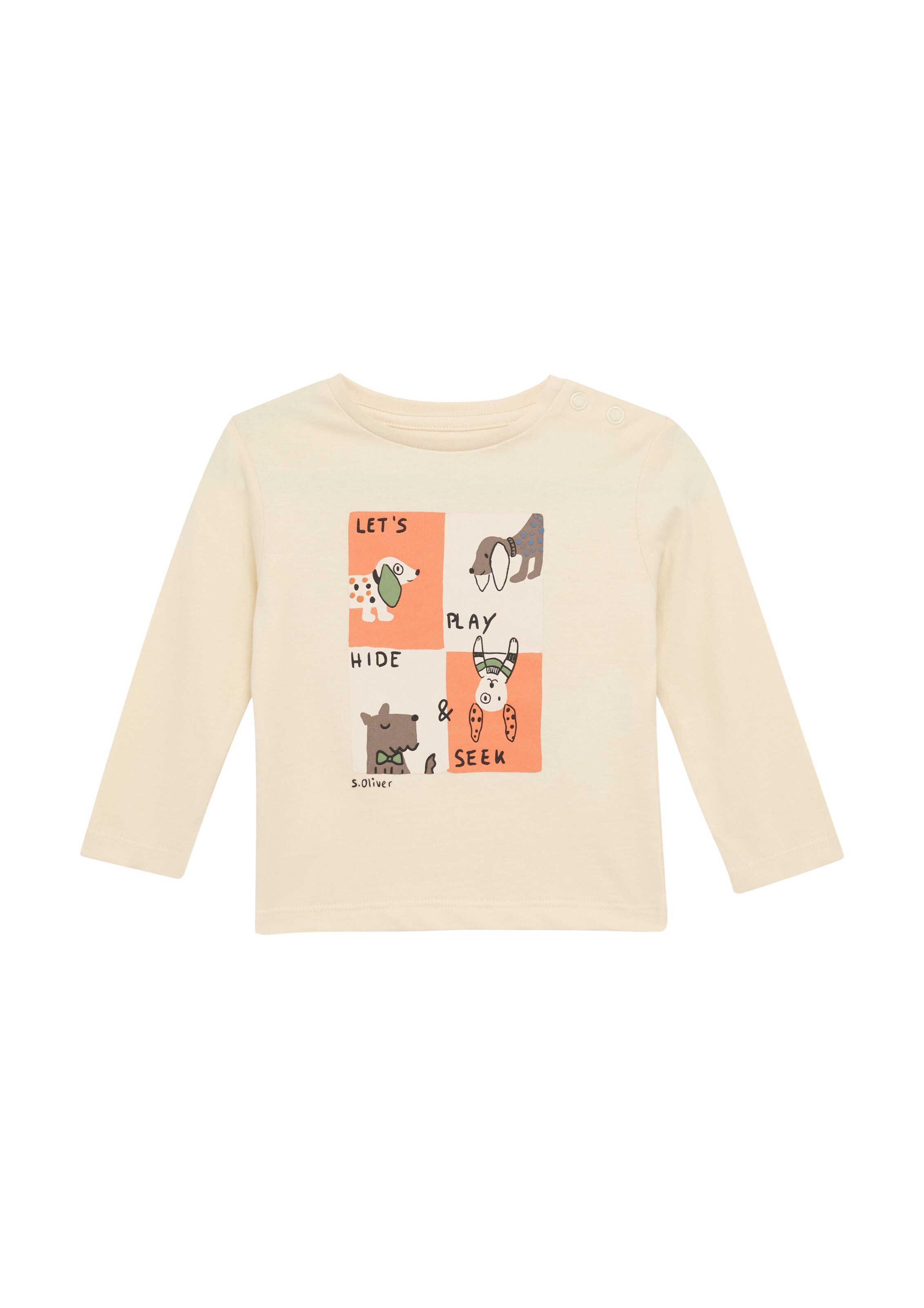 T-Shirt s.Oliver en beige : devant