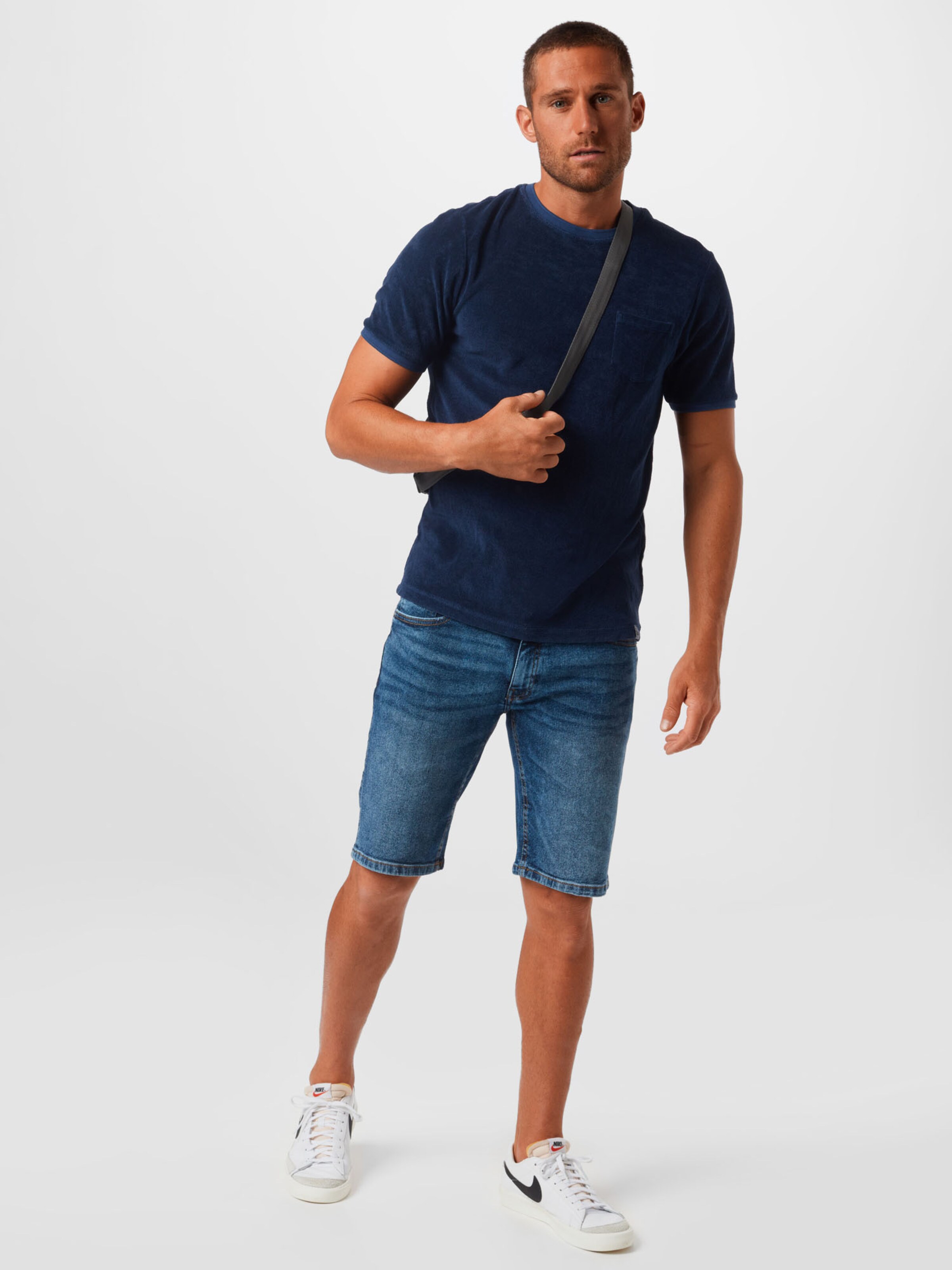 Männer Shirts COLOURS & SONS T-Shirt in Navy - VE12767 Männer Shirts COLOURS & SONS T-Shirt in Navy - VE12767