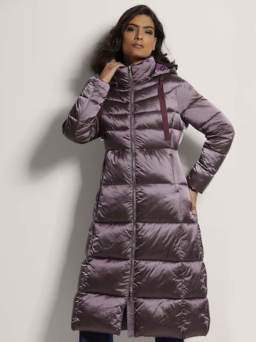Manteau d’hiver MADELEINE en violet : devant