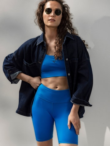 Bustier Soutien-gorge de sport 'Criss Cross' Hey Honey en bleu