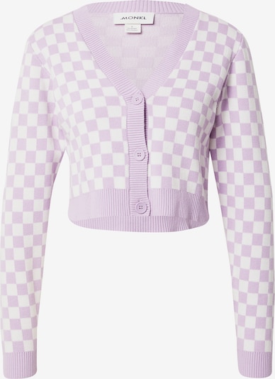 Monki Kardigan w kolorze pastelowy fiolet / białym, Podgląd produktu