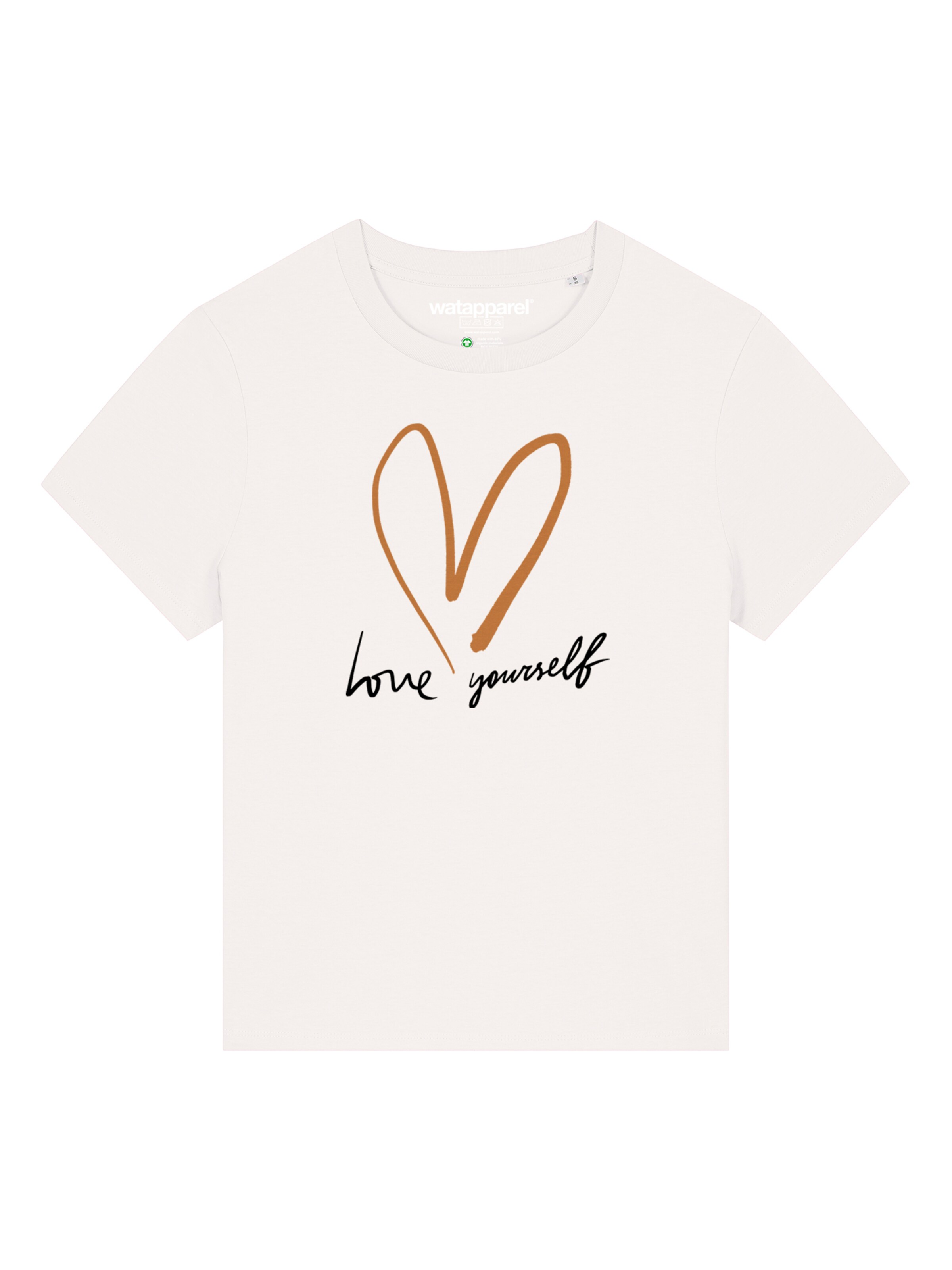 T-shirt 'Self Love' Watapparel en blanc : devant