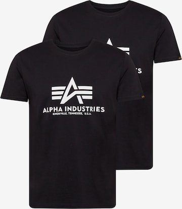 ALPHA INDUSTRIES Póló - fekete: elől